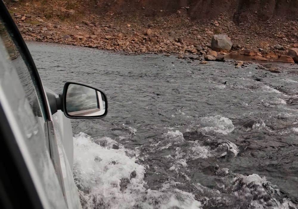 Driving into a River